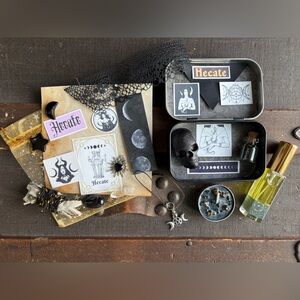 🖤 Hecate Altar Tin | Goddess Shrine Tin Altar & Shrine Goddess Altar witch